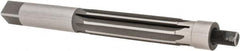 Made in USA - 21/32" Reamer Diam, 0.6200" Diam Straight Shank, 2-1/2" Flute Length, Hand Expansion Reamer - Straight Flute, 6-1/2" OAL, Right Hand Cut, High Speed Steel - Exact Tooling