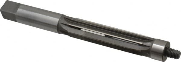Made in USA - 1" Reamer Diam, 0.9950" Diam Straight Shank, 3-3/4" Flute Length, Hand Expansion Reamer - Straight Flute, 8-7/8" OAL, Right Hand Cut, 8 Flutes, High Speed Steel - Exact Tooling
