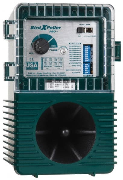 Bird-X - 1 Acre Coverage Electronic Animal Repellent - AC Adapter, Batteries, Targets Gulls, Pigeons, Sparrows, Starlings - Exact Tooling