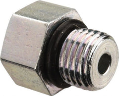 Parker - 3/8-24 Male Thread, Zinc Plated Steel Industrial Pipe Hex Head Plug - Male Straight Thread O-Ring, 7,500 psi - Exact Tooling
