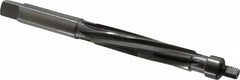 Made in USA - 5/8" Reamer Diam, Straight Shank, 2-1/2" Flute Length, Hand Expansion Reamer - Spiral Flute, 6" OAL, Left Hand Spiral, Right Hand Cut, 8 Flutes, High Speed Steel - Exact Tooling