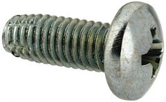 Value Collection - #10-32 UNF Thread, 1/2" Length Under Head, Phillips Drive Steel Thread Cutting Screw - Pan Head, Grade 2, Point Type F, Zinc-Plated Finish - Exact Tooling