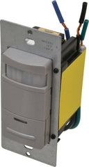 Leviton - 2,100 Square Ft. Coverage, Infrared Occupancy Sensor Wall Switch - 800 at 120 V Incandescent, 1,200 at 120 V and 2,700 at 277 V Fluorescent, 120 to 277 VAC, Gray - Exact Tooling
