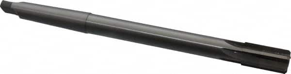 Made in USA - 3/4" Diam, 5/8" Max Diam 2MT Morse Taper Shank, 1-3/8" Flute Length, Machine Expansion Reamer - Straight Flute, 9-1/2" OAL, Right Hand Cut, 6 Flutes, High Speed Steel, Bright Finish - Exact Tooling