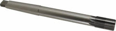 Made in USA - 1" Diam, 7/8" Max Diam 3MT Morse Taper Shank, 1-5/8" Flute Length, Machine Expansion Reamer - Straight Flute, 10-1/2" OAL, Right Hand Cut, 8 Flutes, High Speed Steel, Bright Finish - Exact Tooling