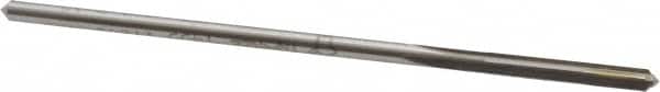 Made in USA - 1/8" Cobalt 4 Flute Chucking Reamer - Straight Flute, 0.119" Straight Shank, 7/8" Flute Length, 3-1/2" OAL - Exact Tooling