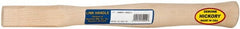 Made in USA - 14" Long Replacement Handle for Claw Hammers - 1-1/16" Eye Length x 9/16" Eye Width, Hickory, Material Grade Type A - Exact Tooling