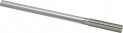 Made in USA - 1/2" Cobalt 6 Flute Chucking Reamer - Straight Flute, 0.4355" Straight Shank, 2" Flute Length, 8" OAL - Exact Tooling