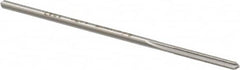 Made in USA - 1/8" Cobalt 4 Flute Chucking Reamer - Straight Flute, 0.119" Straight Shank, 7/8" Flute Length, 3-1/2" OAL - Exact Tooling