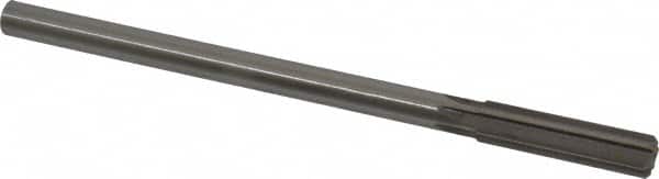 Made in USA - 1/2" Cobalt 6 Flute Chucking Reamer - Straight Flute, 0.4355" Straight Shank, 2" Flute Length, 8" OAL - Exact Tooling