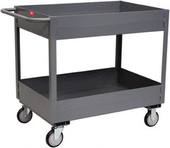 Jamco - 1,200 Lb Capacity, 48" Wide x 24" Long x 39" High Deep Shelf Cart - 2 Shelf, Steel - Exact Tooling