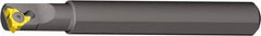 Vargus - Internal/External Thread, Right Hand Cut, 15mm Shank Width x 0.56" Shank Height Indexable Threading Toolholder - 100mm OAL, 2IR/2EL Insert Compatibility, OVR Toolholder, Series Miniature Round Shank - Exact Tooling