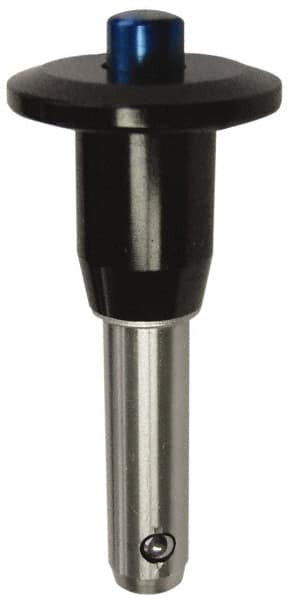 Gibraltar - 1/2" Diam, 1" Usable Length, Button Handle, Quick Release Pin - Grade 17-4 Stainless Steel, Bright Finish - Exact Tooling