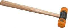 Stanley - 8 oz Head 1-3/8" Face Diam Plastic Dead Blow Hammer - 12" OAL, Hickory Handle - Exact Tooling