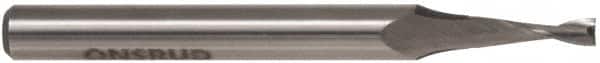 Onsrud - 3/8" Cutting Diam x 1" Length of Cut, 2 Flute, Upcut Spiral Router Bit - Uncoated, Right Hand Cut, High Speed Steel, 3-1/2" OAL x 1/2" Shank Diam, Double Edge, 19 to 32° Helix Angle - Exact Tooling