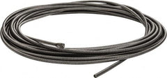 Ridgid - 3/8" x 75' Drain Cleaning Machine Cable - Solid Core, 1-1/2" to 3" Pipe, Use with K380 - Exact Tooling