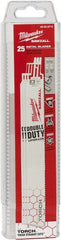 Milwaukee Tool - 9" Long x 1" Thick, Steel Reciprocating Saw Blade - Exact Tooling
