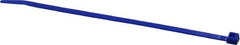 Made in USA - 5.84" Long Blue Nylon Standard Cable Tie - 40 Lb Tensile Strength, 1.24mm Thick, 36.42mm Max Bundle Diam - Exact Tooling