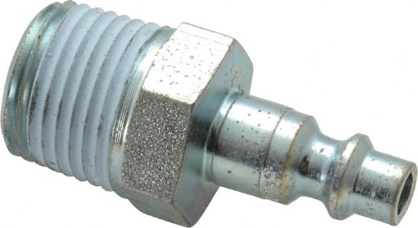 CEJN - 1/2 Male NPT Industrial Pneumatic Hose Connector - Steel Zinc-Plated, 1/4" Body Diam - Exact Tooling