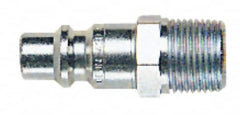 CEJN - 3/8 Male NPT ARO Pneumatic Hose High Flow Connector - Steel Zinc-Plated, 1/4" Body Diam - Exact Tooling