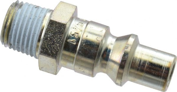 CEJN - 1/8 Male NPT ARO Pneumatic Hose High Flow Connector - Steel Zinc-Plated, 1/4" Body Diam - Exact Tooling