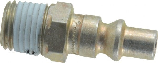 CEJN - 1/4 Male NPT ARO Pneumatic Hose High Flow Connector - Steel Zinc-Plated, 1/4" Body Diam - Exact Tooling