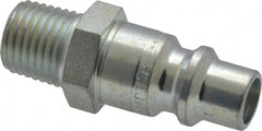CEJN - 1/4 Male NPT Industrial Pneumatic Hose High Flow Connector - Steel Zinc-Plated, 3/8" Body Diam - Exact Tooling