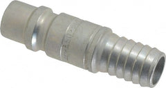 CEJN - Hose Barb Industrial Pneumatic Hose High Flow Connector - Steel Zinc-Plated, 1/2" Body Diam, 1/2" Hose ID - Exact Tooling