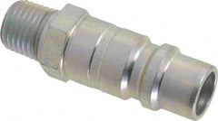 CEJN - 1/4 Male NPT Industrial Pneumatic Hose High Flow Connector - Steel Zinc-Plated, 1/2" Body Diam - Exact Tooling