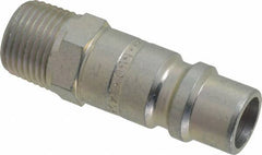 CEJN - 3/8 Male NPT Industrial Pneumatic Hose High Flow Connector - Steel Zinc-Plated, 1/2" Body Diam - Exact Tooling