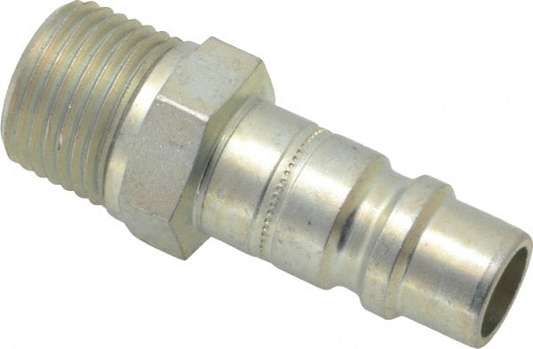 CEJN - 1/2 Male NPT Industrial Pneumatic Hose High Flow Connector - Steel Zinc-Plated, 1/2" Body Diam - Exact Tooling