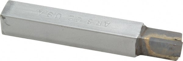 Made in USA - 1/2 x 1/2" Shank, Square Shoulder Turning Single Point Tool Bit - AR-8, Grade C2 - Exact Tooling