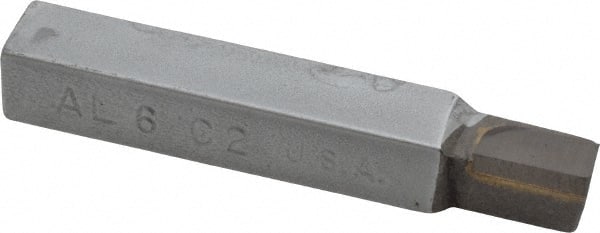 Made in USA - 3/8 x 3/8" Shank, Square Shoulder Turning Single Point Tool Bit - AL-6, Grade C2 - Exact Tooling