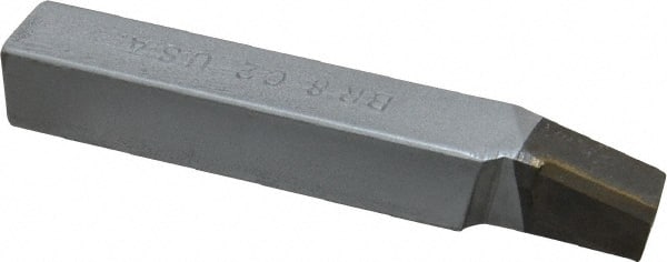 Made in USA - 1/2 x 1/2" Shank, Lead Angle Turning Single Point Tool Bit - BR-8, Grade C2 - Exact Tooling