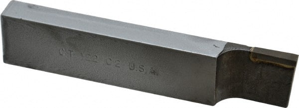 Made in USA - 1 x 1/2" Shank, Cutoff & Grooving Single Point Tool Bit - CT-122(433), Grade C2 - Exact Tooling