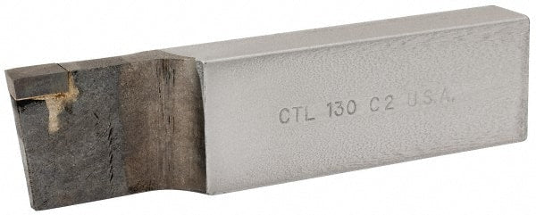Made in USA - 1-1/4 x 5/8" Shank, Cutoff & Grooving Single Point Tool Bit - CT-130(556), Grade C2 - Exact Tooling