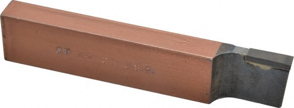 Made in USA - 1 x 1/2" Shank, Cutoff & Grooving Single Point Tool Bit - CT-121(444), Grade C5 - Exact Tooling