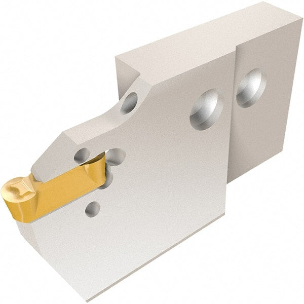 Iscar - 124mm OAL, Right Hand Indexable Grooving Cutoff Toolholder - 25mm Shank Height x 25mm Shank Width, DGN/GRIP/HFPR 5004 Insert Style, HAP Toolholder Style, Series Heliface - Exact Tooling