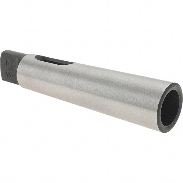 DORMER - MT2 Inside Morse Taper, MT3 Outside Morse Taper, Standard Reducing Sleeve - Oil Toughened, 112mm OAL - Exact Tooling