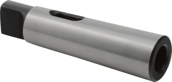 DORMER - MT2 Inside Morse Taper, MT4 Outside Morse Taper, Standard Reducing Sleeve - Oil Toughened, 124mm OAL - Exact Tooling