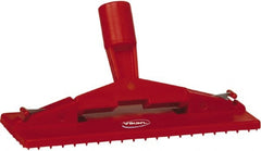 Vikan - 9" Long x 3-3/4" Wide Scouring Pad Holder - Red - Exact Tooling