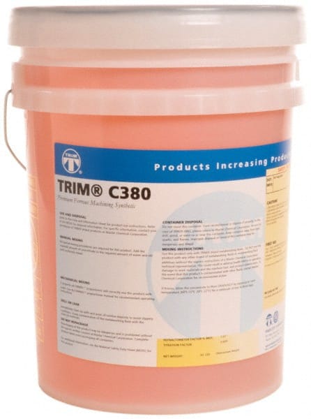 Master Fluid Solutions - Trim C380, 5 Gal Pail Grinding Fluid - Synthetic, For Machining - Exact Tooling