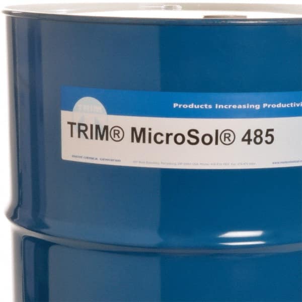 Master Fluid Solutions - Trim MicroSol 485, 54 Gal Drum Cutting & Grinding Fluid - Semisynthetic, For Machining - Exact Tooling