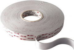 3M - 1/2" x 36 Yd Acrylic Adhesive Double Sided Tape - 45 mil Thick, White, Acrylic Foam Liner, Continuous Roll, Series 4945 - Exact Tooling