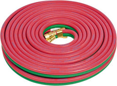 Continental ContiTech - Welding Hose; Inside Diameter (Inch): 1/4 ; Outside Diameter (Decimal Inch): 0.5300 ; Length (Feet): 100 ; Style: TWIN ; Working Pressure (psi): 200.00 ; Grade: T - Exact Tooling