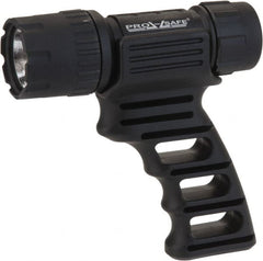 PRO-SAFE - White LED Bulb, 120 Lumens, Industrial/Tactical Flashlight - Black Plastic Body, 3 AAA Alkaline Batteries Not Included - Exact Tooling