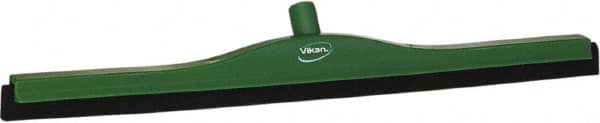 Vikan - 28" Foam Rubber Blade Bench Squeegee - Double Edge, Green, Plastic Holder - Exact Tooling