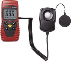 Amprobe - 9 Volt Battery, 40 to 40,000 FC, LCD Display, Silicone Photodiode Light Meter - 3 Accuracy, Compatible with All Visible Light Lighting, Built In Memory - Exact Tooling