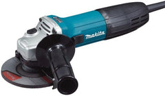 Makita - 4-1/2" Wheel Diam, 11,000 RPM, Corded Angle & Disc Grinder - 5/8-11 Spindle, 120 Volts, 6 Amps - Exact Tooling