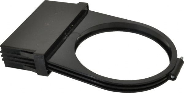 Made in USA - 4" Wide, 2 Magnification Task & Machine Light Shade Mount Magnifier - Black, For Use with Task Light - Exact Tooling